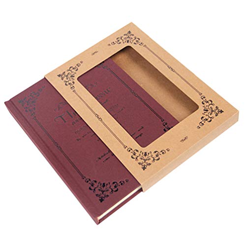 ABOOFAN Tagebuch Buch PU Abdeckung Notebook Journal Tagebuch Buch College Liniertes Papier Ausgekleidet Papier Schule Notebooks für Studenten Büro Schule ( Rot ) Cover