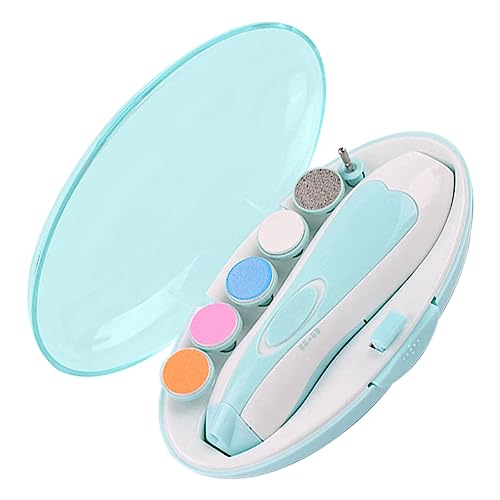 Baby Nail Trimmer, Safe Operation, LaborSaving, High Efficiency Electric Nail Grinder with Storage Box for Fingernails and Toenails (Blue)