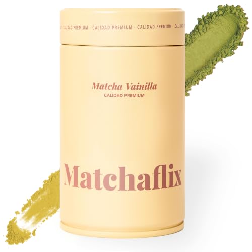 Matchaflix | Té Matcha Premium Sabor Vainilla (100 Gramos) | Té Instantáneo | Healthy | Green Drink