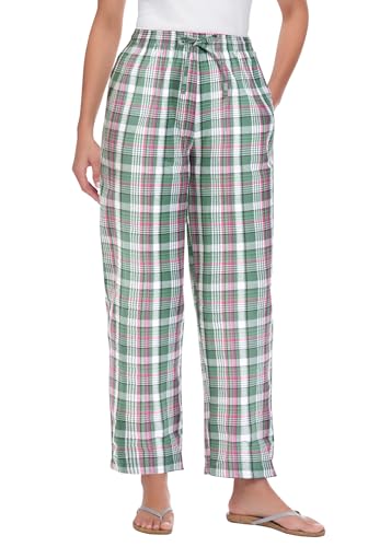 Woman Within Plus Size Petite Womens Plus-Size Seersucker Pull-On Elastic-Waist Pants