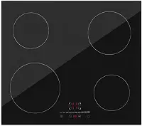 Cooktop Elétrico 4 Bocas 60cm Preto Vidro Temperado Controle Deslizante 220-240V