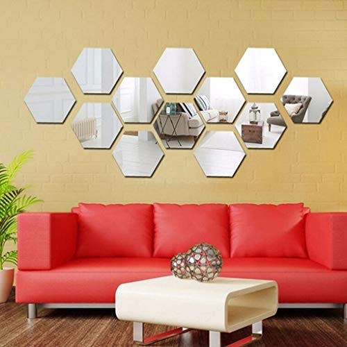 Flameer 60x 3d Espelho Telhas Adesivos De Parede Mosaico Decalques Autoadesivos Quarto Decoração Da