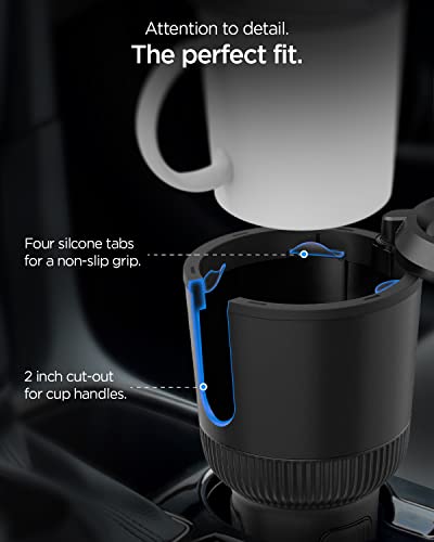 Image of Spigen Hydrohub Adjustable Cup Holder Expander for New Tesla Model Y 2025 Refresh, Model 3 /Y /S /X /Cybertruck, and More Compatible with Hydro Flask, Yeti, Nalgene, Large Bottle 32 /40 oz Tumbler