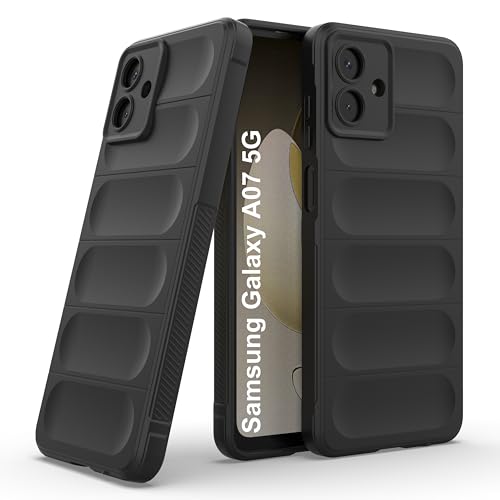 Image of Zapcase Back Case Cover for Samsung Galaxy A07 5G | Compatible for Samsung Galaxy A07 5G Back Cover | Liquid Silicon Magic Case with Camera Protection | Black