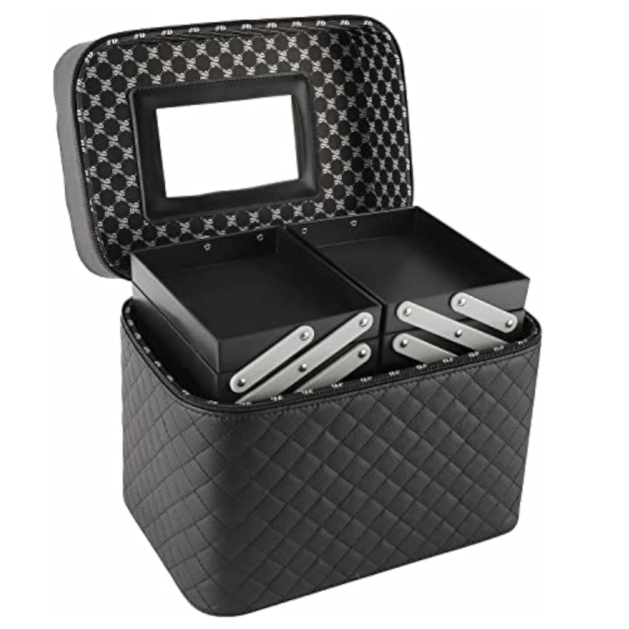 Nylon Professional Vanity Case with Mirror for Travel
