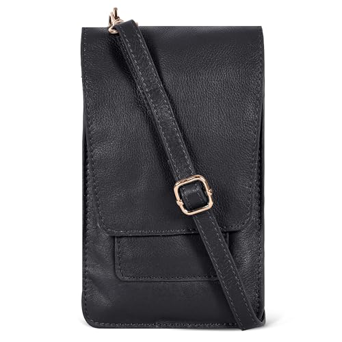 Oak Leathers Small Crossbody Bag For Women - Mini Cell Phone Purse - Crossover Wallet Bag With Adjustable Shoulder Strap