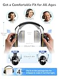 Dr.meter Ear Defenders Adults, SNR 31dB Noise Reduction Earmuffs with with Adjustable Headband Double Layers Hearing Protection for Gardening Yard Work Bag included - Image 9