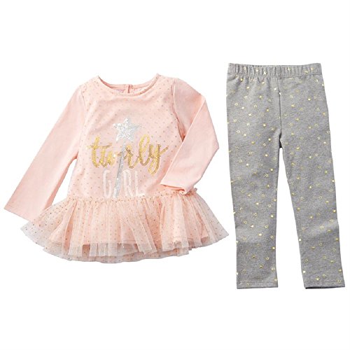 Mud Pie Baby Girls' Ruffle Long Sleeve Two Piece Tunic and Legging Play Set
