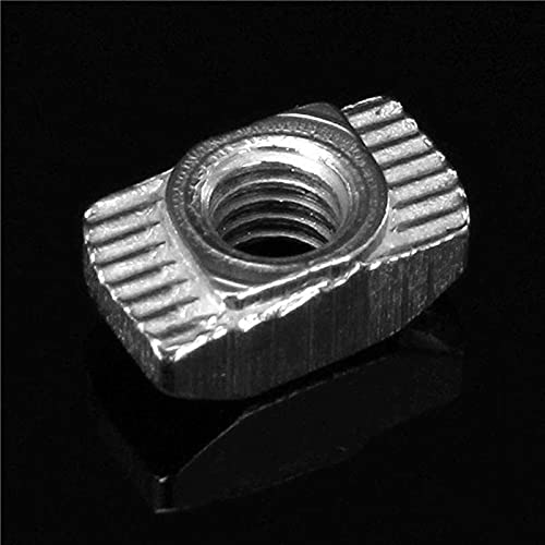 Bloepum 100X M5 Hammer Nut Carbon Steel Aluminum Connector & 20Pcs T Slot L-Shape Interior Inside Corner Connector Joint Bracket