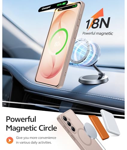 Image of FNTCASE for Samsung Galaxy S26+ Plus Case: [Fit for Magsafe] [Full Camera Protection + Screen Protector] Translucent Matte Military Grade - Shockproof Protective Phone Cover for S26 Plus - Desert Gold