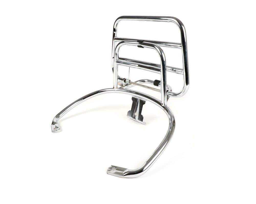 MOTONOSTRA Gepäckträger chrom klappbar hinten kompatibel für Vespa GT, GTL, GTV, GTS Super, GT60, 125, 200, 250, 300
