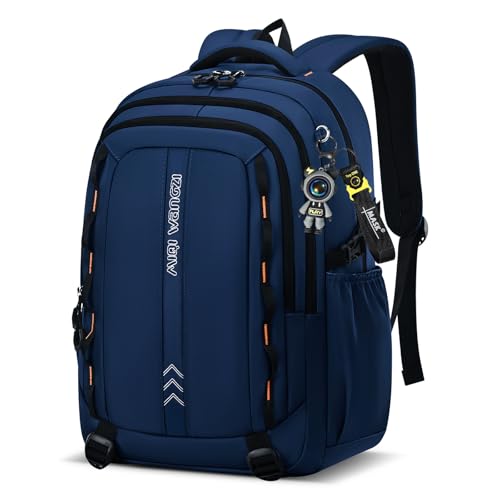 Amythe Mochila Escolar para Chicos - Mochilas Colegio Adolescentes 36L Impermeable Ligera - Mochila Tipo Casual Gran para Portátil 15,6' - Apta para Carro - 10-18 Años -Azul