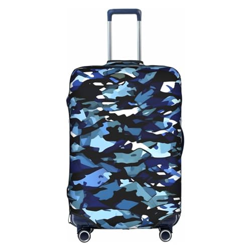 Housse de protection XL en polyester imprimé bleu pour optimiser le rangement blanc