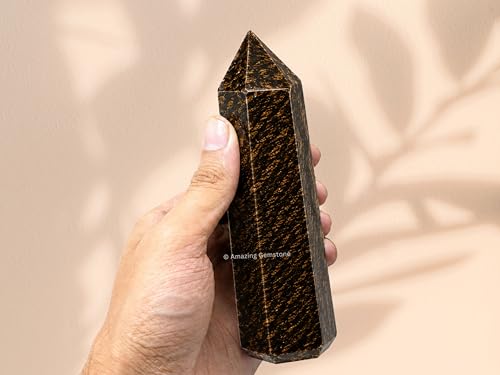 Image of Amazing Gemstone Large Bronzite Crystal Towers ~ Natural Healing Crystal Point Obelisk for Reiki Healing and Crystal Grid (5.5 inch to 6 inch INCH)