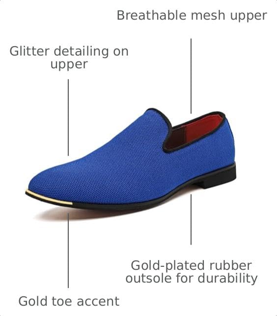 Image of FLQL Men's Luxury Penny Loafer Slip-On Velvet Shoes Party Dancing Shoes Suede Wedding Shoes Plus Size 7-13
