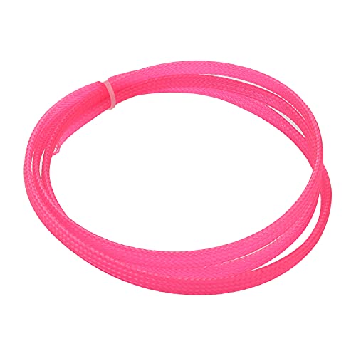 Othmro 編組スリーブ 幅6mm 長さ1m ピンク 1個入り 編組チューブ RoHS認証 PET ポリエチレンテレフタレート材質 ポリエステル編組スリーブ ケーブル被覆用