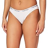 Maschinenwaschbar bei 30 °C. Calvin Klein Damen Slip CAROUSEL - BIKINI, Gr. 34 (Herstellergröße: XS), Weiß (WHITE 100)