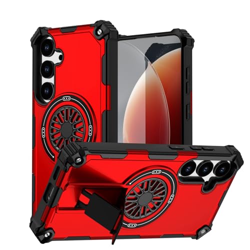 Coque magnétique Galaxy S24 S25 Plus rouge élégante