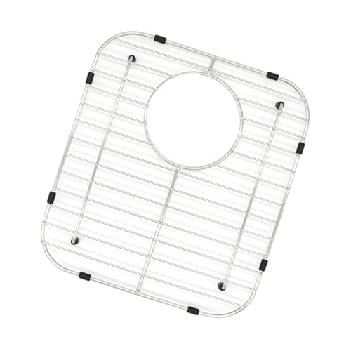perfk Rejilla Protectora para Fregadero, Rejilla para Fregadero, sin instalación, fácil de Limpiar, Rejilla Inferior para Fregadero, Rejilla para Fregadero, Orificio de Drenaje Lateral, 300 X 335 Mm