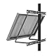 enjoy solar Aluminium verstellbare Masthalterung mit Neigungswinkel 30° -60° für Einzelpanel, Solarmodul, geeignet für Modulbreite 100-680mm (inkl. Schrauben und Muttern)