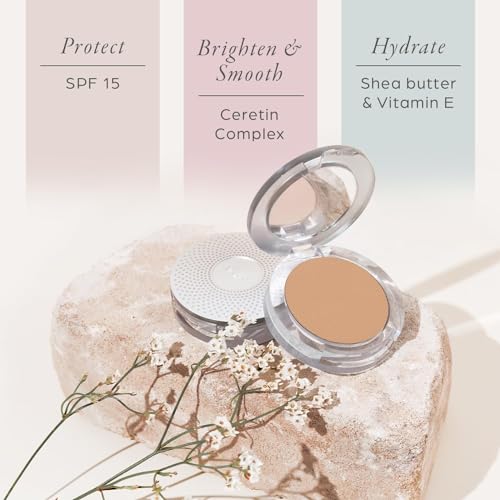 PÜR MINERALS 4-in-1 Pressed Mineral Makeup Powder Foundation with SPF 15 - Concealer & Finishing Compact Pressed Powder for Face - Buildable Medium to Full Coverage Foundation Powder - Image 5