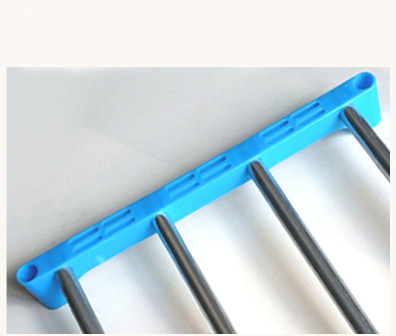 Image of Kuber Industries (Pack of 6) 9 Layer Book Rack | Book Cabinet Shelves for Bedroom Office Living Room | Storage Shelve for Books Storage Organizer | Adjustable Shelf Rack | SJ432B| Blue