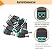 weideer 12Pcs 10A DC Power Jack Cord Socket 5.5x2.1MM Threaded Male and Female Mount Connector Adapter with 15CM 20AWG Pre-soldered Wires Waterproof Cover Cap 4Set K-177