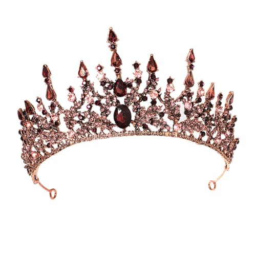 Couronne de mariée vintage en alliage baroque or antique pour une coiffure royale