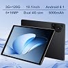 Tablet Android de 10.1 pulgadas con teclado y fundas, CPU de 8 núcleos, GPU T860, 3GB+128GB (TF 256G), 4G LTE doble SIM, BT5.0, GPS, WiFi 5, desbloqueo facial, doble cámara, batería 5000mAh (Negro, G2) 8