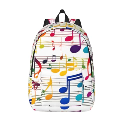 Sac à dos en toile WURTON notes de musique grand compartiment polyvalent travail et randonnée