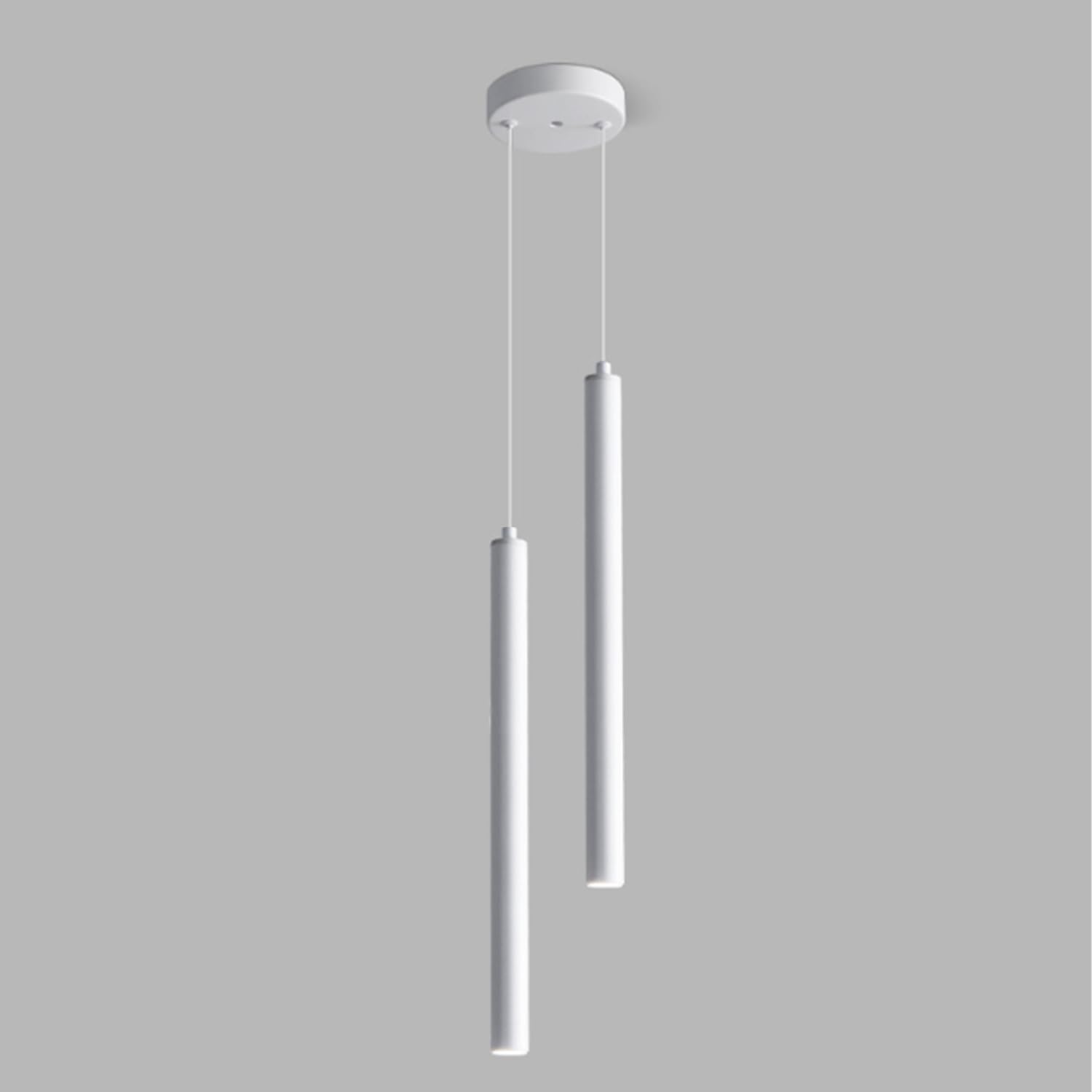LIGKIN Modern Pendant Light Minimalist Design 2 Spotlights LED Ceiling Light Aluminium White for Dining Room Bedroom Living Room