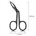 Hicarer 3 Pcs Eyebrow Tweezers Scissor for women facial hair Handle Straight Tip Scissor Shaped Eyebrows Tweezers for Hair Plucker Remover Eyebrows Care Wig Plucking for Women men (Black Plated)