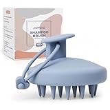 AIMIKE Scalp Massager Shampoo Brush, 100% Soft Silicone Scalp Scrubber, Scalp Exfoliator Brush for Dandruff Removal, Scalp Massager for Hair Growth, Wet Dry Hair Massager Shampoo Brush, Haze Blue