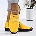 Faux Leather Soft Bottom Flat Shoes for Women 2026 Fashion Loafers Round Toe Non-Slip Comfortable Work Sneaker Orthopedic Pain Relief Lightweight Driving Walking Mom Shoes Yellow