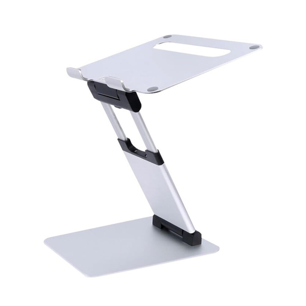 Podstawka pod laptopa na biurko Składany stojak na laptopa, regulowany wysokość aluminiowy, chłodzenie komputera stacjonarnego(Silver)