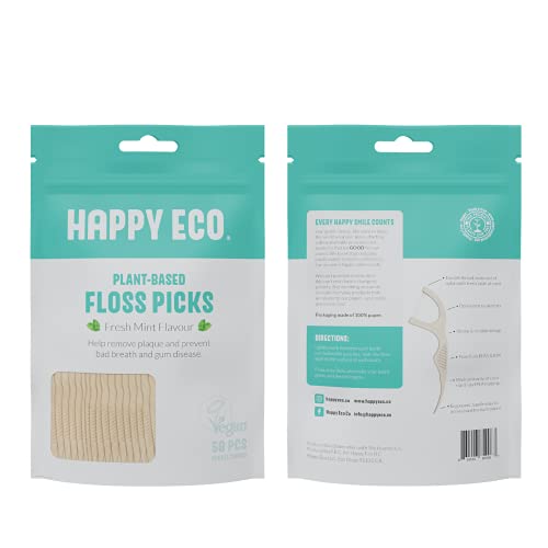 Floss Picks Biodegradable (200pcs) Natural Dental - Vegan, Sustainable, Reusable Floss Sticks for Adults and Kids with Dental Pick, Plaque Remover for Teeth Cleaning - Tooth Picks Flossers