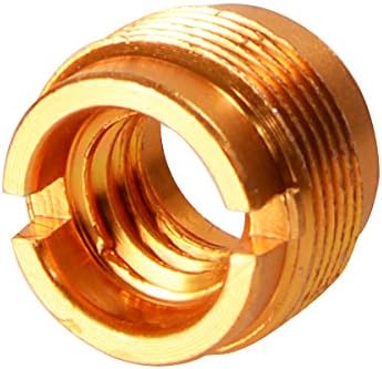 Foto&amp;Tech ゴールドメタルアダプタ5/8インチオス/ 3/8インチメスマイクスタンド用マイクスタンド