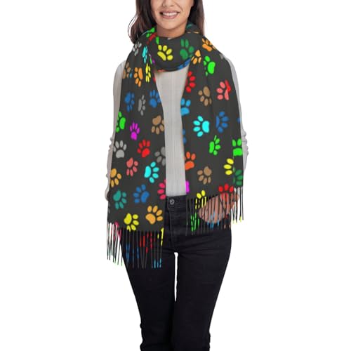 BREAUX Colorful Sugar Skulls Winter Warm Scarves, Women'S Soft Cashmere Scarves, Large Shawl Scarves, Women'S Fashion Scarves
