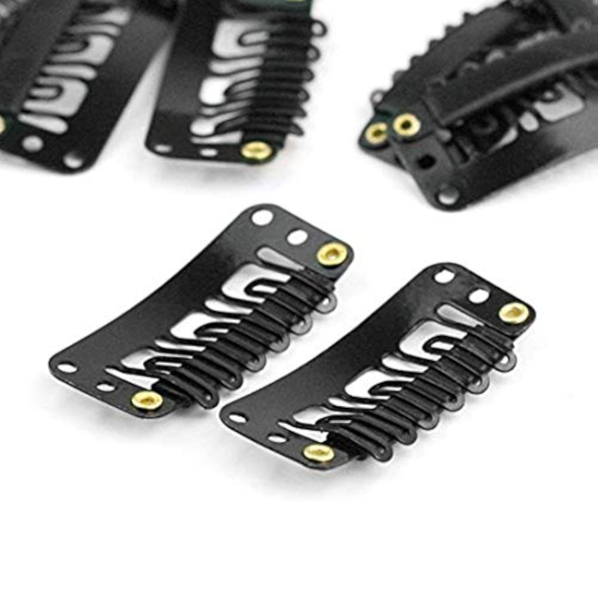 Black Metal Wig Clips for Men and Women, Set of 6