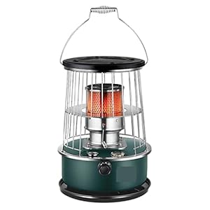 MOVOLS Electric Space Heaters, Handheld Kerosene Heater Outdoor Warming Kerosene Stove Lightweight Portable Kerosene Warmer For Winter Fishing Camping (Color : Green Standard)