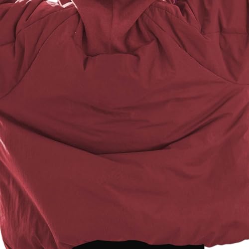 Pullover Puffer Jacket Womens Long Sleeve Half Zip Hooded Coat Drawstring Casual Loose Jacket Lightweight Hoodies4