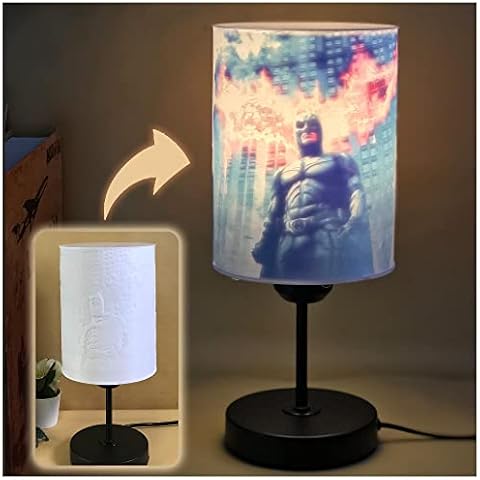 YiMOO Lampara Mesita Noche Bat-man Cover