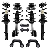 Detroit Axle - 8pc Front Rear Suspension Kit for 2004-2007 Subaru Impreza [Wagon], 4 Complete Struts with Coil Spring Assembly 4 Sway Bar End Links 2005 2006 Replacement