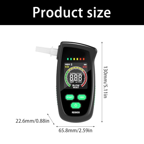 Alcootest portable LCD avec recharge Type-C et bip sonore - 4