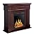 R.W.FLAME 43” Electric Fireplace Mantel Wooden Surround Firebox,TV Stand with Freestanding Electric Fireplace, Remote Control, Adjustable Led Flame, 750W/1500w Brown