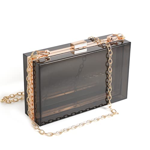 Pochette de soirée en acrylique transparent haut de gamme style minaudière