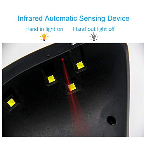 KKmoon Lâmpada UV 36W Secador de unhas para todos os tipos Gel 12 contas USB Lâmpada de indução infr