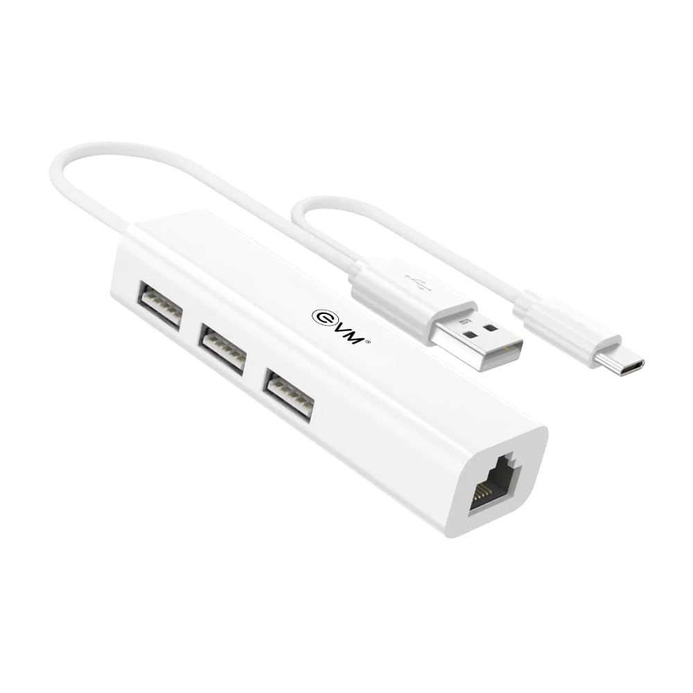 See full amazon price history chart for EVM 100Mb/s Ethernet Adapter - RJ45 + 3xUSB 2.0 HUB - Dual Type C & USB 2.0 Input - 3X USB 2.0 Ports - Docking Station - Compatibility with Tablet, Phone - 1 Year Warranty (EVM H2) EVM 100Mb/s Ethernet Adapter - RJ45 + 3xUSB 2.0 HUB - Dual Type C & USB 2.0 Input - 3X USB 2.0 Ports - Docking Station - Compatibility with Tablet, Phone - 1 Year Warranty (EVM H2) (B0C74N3WYB) Amazon Price History, Amazon Price Tracker