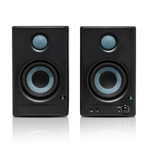 Audio Array AM-S1 BT v5.3 |Professional 4" Studio Monitor Speaker Pair| 60W Class D Amplification,Woven Composite Woofer,1" Silk-Dome Tweeter,EQ Controls|Music/Monitor Mode, Aux, HDMI, USB C, TRS, RCA