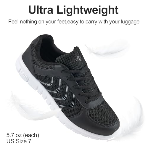 Image of DUOYANGJIASHA Lightweight Walking Shoes for Women: Comfortable & Breathable Mesh Fashion Sneakers for Daily Wear - Casual Non Slip Tennis Shoes for Workout Gym Travel